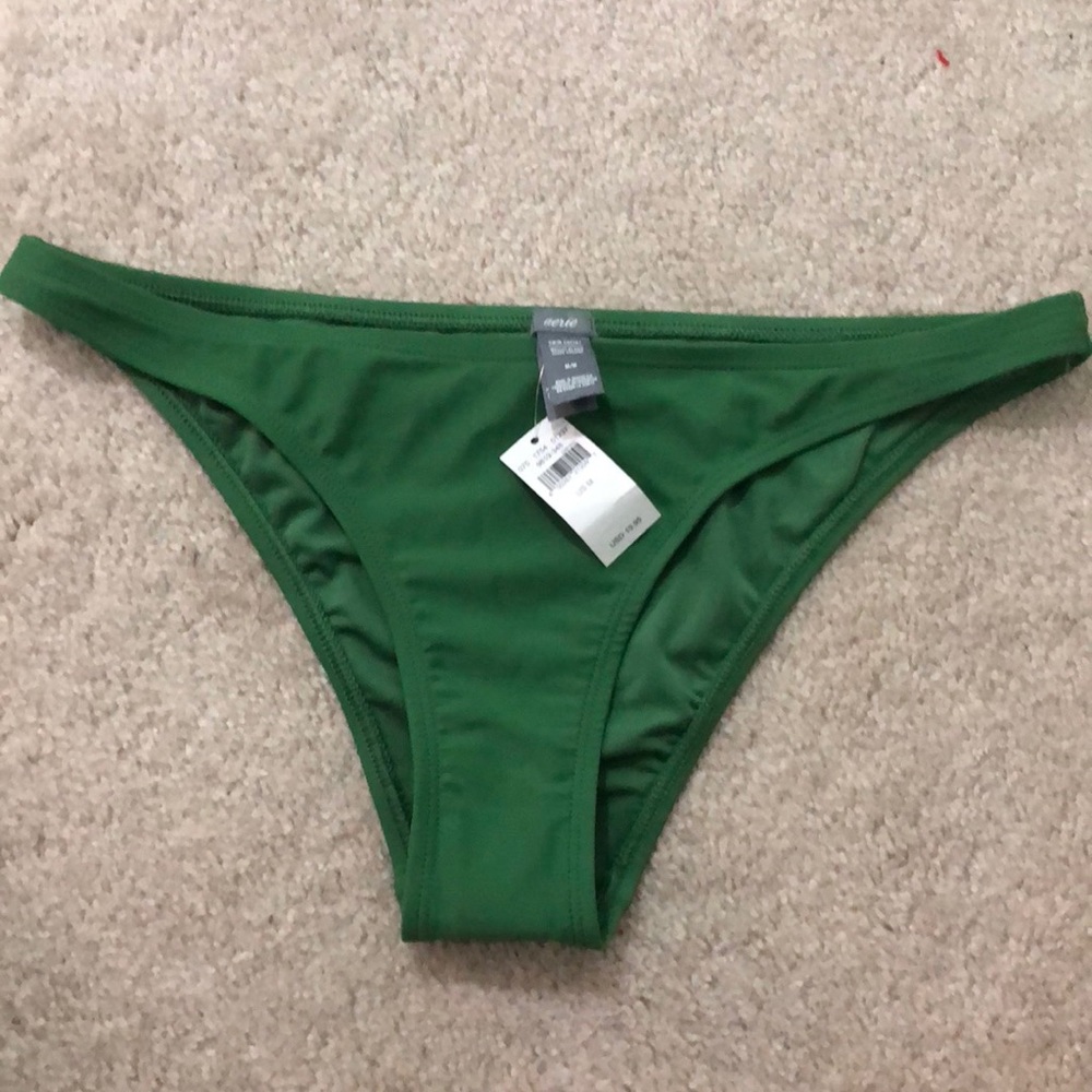 Green cheeky bikini bottom